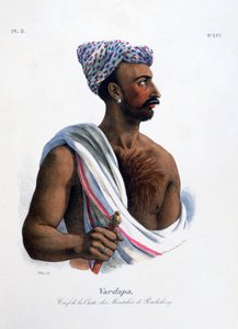 Jefe de la casta en Pondicherry Puducherry, India, 1828 de Marlet et Cie