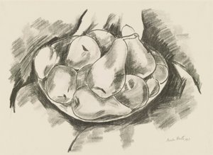 Plato de manzanas y peras de Marsden Hartley