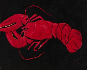 Langosta sobre fondo negro, 1940-1941