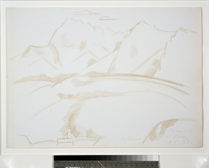 Paisaje de Montaña con Campanario en Primer Plano