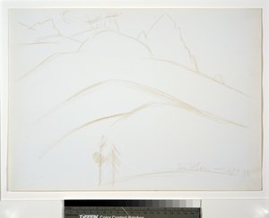Paisaje de Montaña con Dos Pinos