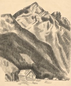 Paisaje de montaña (Garmisch Partenkirchen) de Marsden Hartley