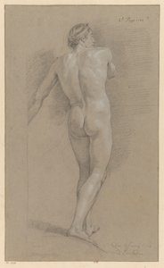 Desnudo masculino de pie, visto desde atrás (2º premio 1766) de Marten Houtman