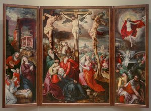 Crucifixión - Nacimiento de Cristo - Resurrección de Cristo