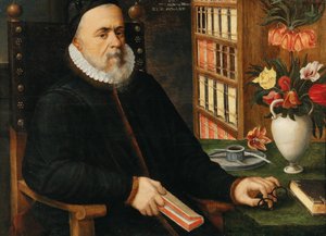 Retrato de un erudito Carolus Clusius 1526-1609, 1589 de Marten van Valckenborch