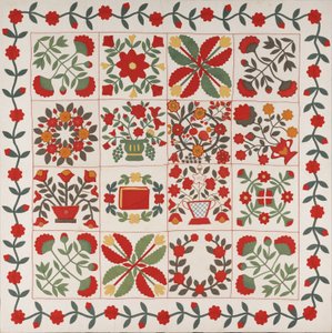 "Colcha de álbum", Baltimore, Maryland, c.1861 de Martha E. Keech