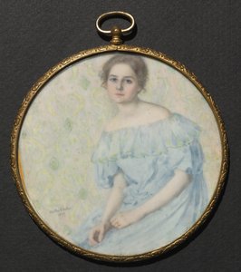 El vestido azul Retrato de Ethel Coe, 1899 de Martha S. Baker
