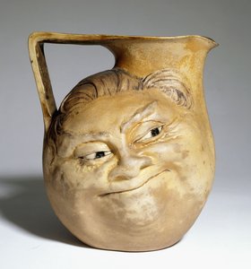 Una jarra grotesca de los Hermanos Martin con una cara humorística, 1898 de Martin Brothers