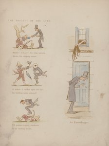 Página de Los Humores de Cynicus (grabado coloreado)