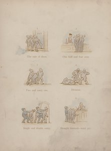 Página de Los Humores de Cynicus (grabado coloreado)