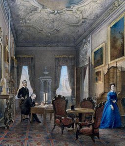 Interior veneciano, acuarela de Don Martin (activo en 1896), Italia de Martin Don