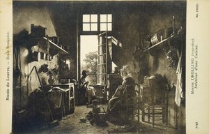 Interior de una cocina, principios del siglo XX (tarjeta postal)