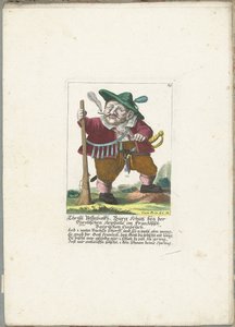 De dwerg Christl Vestnbalkh, hacia 1710 Christl Vestnbalkh, Bürg Schütz cerca de la trampa de piedra tirolesa en el robo francés Bayrian (título sobre el objeto) Il Callotto resurcitato o Gabinete pequeño recién amueblado (título de la serie)