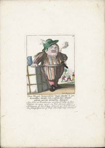 El dwerg Dan Hagel como marinero holandés, alrededor de 1710 Dan Hagel, barquero bátavo y maestro redoblado de la batalla ordinaria de corte con la hoja roma (título sobre el objeto) Il Callotto resurcitato o Cabi enano recién amueblado