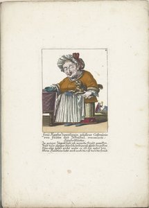 De dwerg Frau Agatha Zipperlingin conoció a hondje, hacia 1710 Sra. Agatha Zipperlingin, nacida Castaunin von Falten und Zeckerthal, renombrada madre de perros (título sobre el objeto) Il Callotto resurcitato o Gabinete pequeño recién amueblado (título de  de Martin Engelbrecht (attributed to)