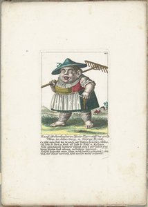 El enano Margl Woltzenthoulerin, ca. 1710 Margl Woltzenthoulerin, Mayr-Thirn auff der grossn Olbm im Zillersberg, 12. Jährige Brauth (título sobre objeto) Il Callotto resurcitato oder Neu eingerichtes Zwerchen Cabinet (título de la serie)