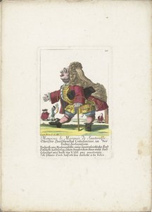 El enano Monsieur le Marquis de Sauterelle, ca. 1710 Monsieur le Marquis de Sauterelle, Obrister Heüschrecken Comissarius, declaración in der Liebes (título sobre el objeto) Il Callotto resurcitato oder Neu eingerichtes Zwerchen Cabinet (título de la serie