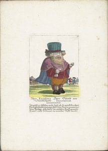 El dwerg Oswald van Stroblbardt, hacia 1710 Su Excelencia Herr Oswald von Stroblbardt Injuriarum Licentiatus (título sobre el objeto) Il Callotto resurcitato o Gabinete pequeño recién amueblado (título de la serie)
