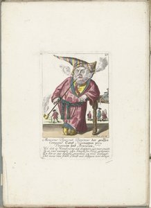 De dwerg Piperouk como director de una empresa de estancos, hacia 1710 Monsieur Piperouk, director de la gran empresa Tabak Negotianten en Virginia y Brasil (título sobre el objeto) Il Callotto resurcitato o Gabinete pequeño recién amueblado (título de la 