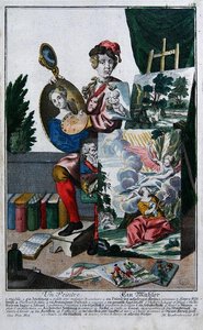 Un pintor, c.1735 de Martin Engelbrecht