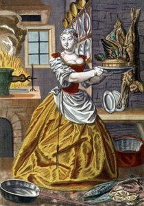 Una cocina, c.1750 (grabado)