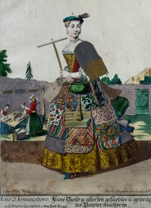 Fabricante de papeles de colores, grabado de 