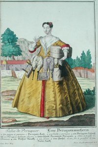 La esposa del peluquero, publicada en Augsburgo, c.1735