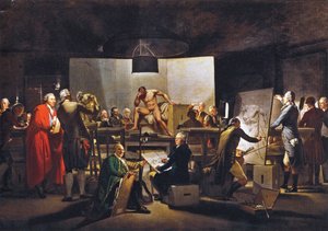 Alemán: La Aktsaal de la Academia de Viena en el edificio Santa Ana