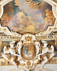 Noé y su familia entrando en el arca, en la capilla, Castillo de Fontainebleau, Francia de Martin Fréminet