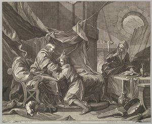 Isaac bendiciendo a Jacob, siglo XVIII de Martin Gottfried Crophius
