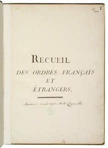 Recueil des ordres français et étrangers