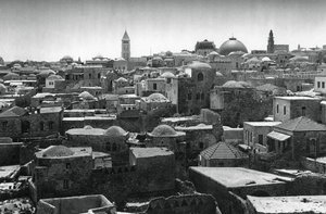Jerusalén y Cúpula de la Iglesia del Santo Sepulcro, 1937 de Martin Hurlimann