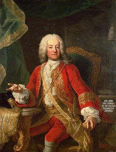 Conde Carl Anton von Harrach, Maestro Halconero y Teniente Gobernador de Austria de Martin II Mytens or Meytens