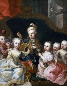 Retrato de José II de niño con sus hermanos (Viena) de Martin II Mytens or Meytens