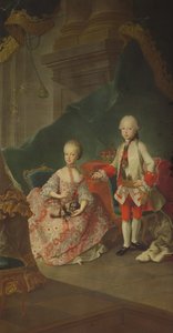Dos hijos de la emperatriz María Teresa de Austria, Leopoldo (luego emperador Leopoldo II) y su hermana la princesa María Cristina