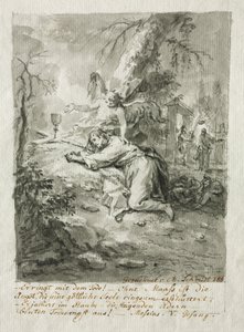 Cristo en el Monte de los Olivos de Martin Johann Schmidt