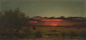 Praderas de Nueva Jersey al atardecer de Martin Johnson Heade