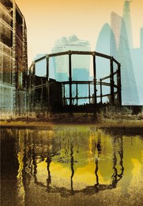 Torre de gas de Broadway, 2013 (serigrafía)