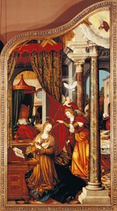 La Anunciación, del panel izquierdo del Altar de Wettenhausen de Martin Schaffner