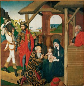 Adoración de los Reyes Magos (pintura) de Martin Schongauer