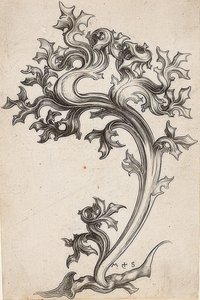 Ornamento de hoja de un cardo