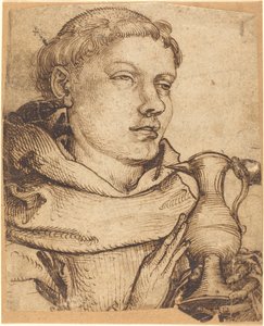 Busto de monje asistente a la comunión de Martin Schongauer