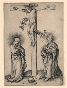 Cristo en la Cruz con María y Juan de Martin Schongauer