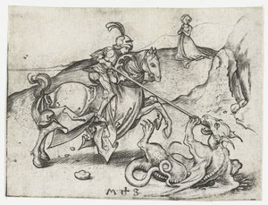 San Jorge y el Dragón de Martin Schongauer