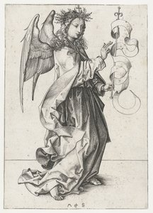 el ángel gabriel Anunciación (título de la serie) de Martin Schongauer