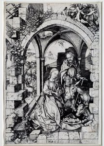 Natividad. Dibujo de Martin Schongauer de Martin Schongauer