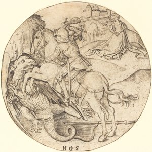 San Jorge y el Dragón de Martin Schongauer