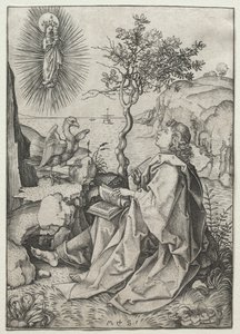 San Juan Evangelista en la isla de Patmos de Martin Schongauer