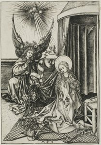 La anunciación de Martin Schongauer