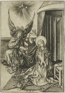 La Anunciación de Martin Schongauer